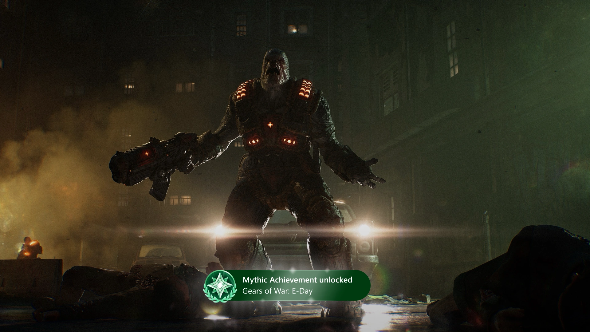 Notificação de conquista do Xbox em Gears of War: E-Day