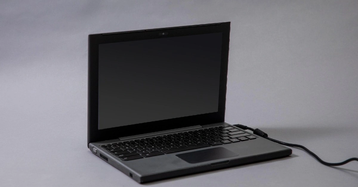 Imagem do primeiro Chromebook Cr-48, precursor dos notebooks baseados na nuvem